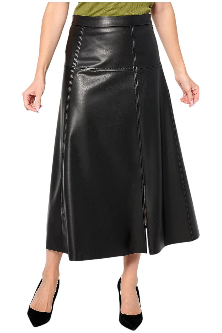 Peace Love World Women's Black Label A-Line Skirt Black - Petite